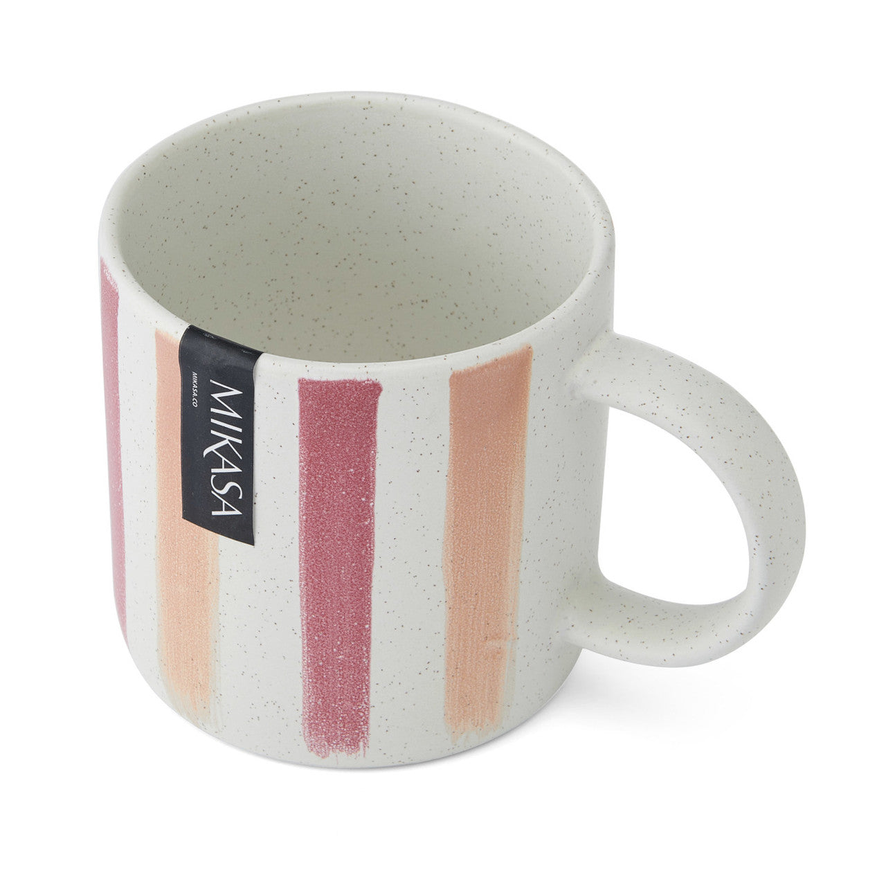 Mikasa Pink and Red Stripe Mug, 380ML