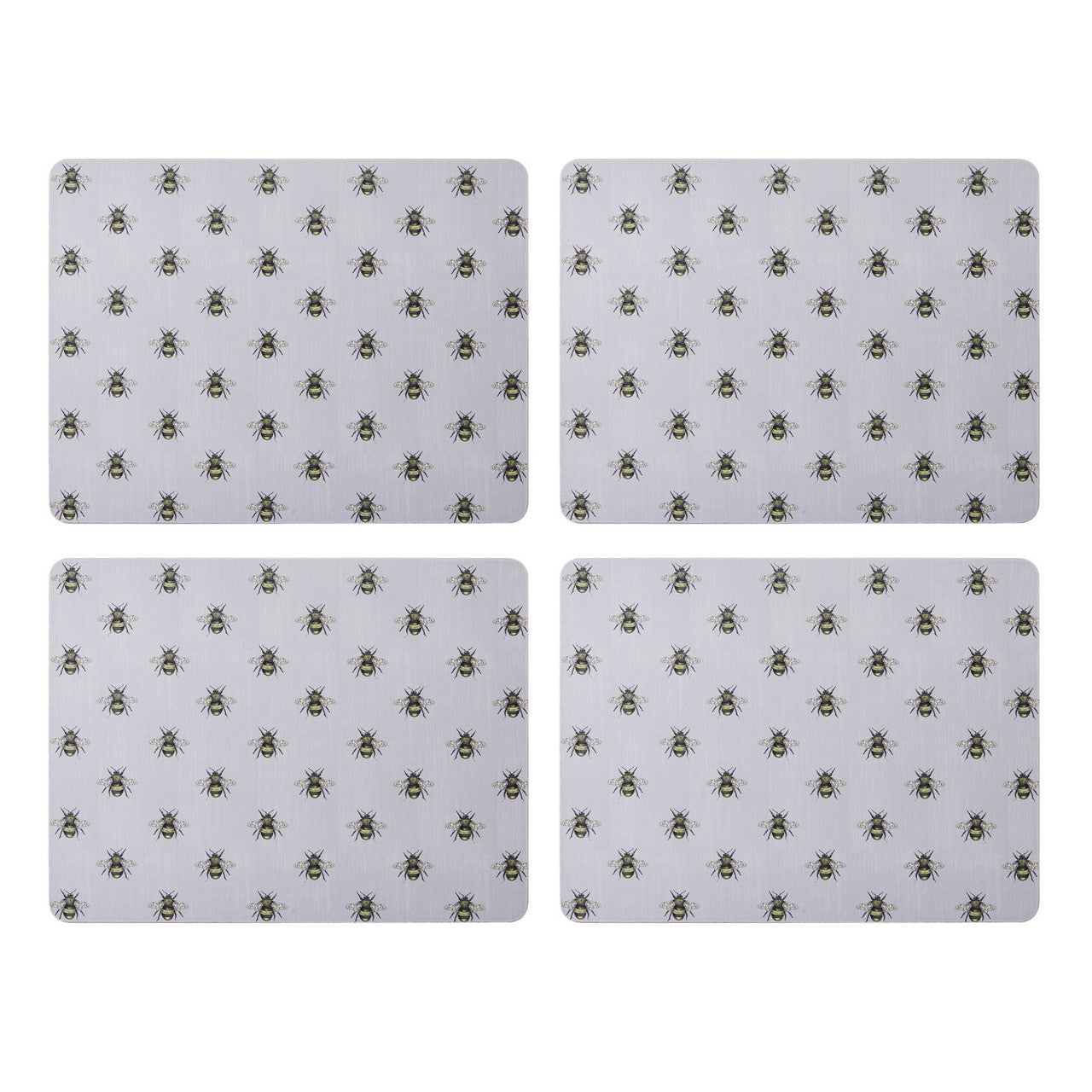 Creative Tops Bee Print Pack of 4 Premium Placemats