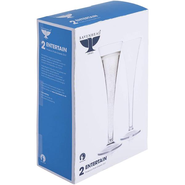 RAVENHEAD Entertain Prosecco Flutes Glass 22Cl 2Pk