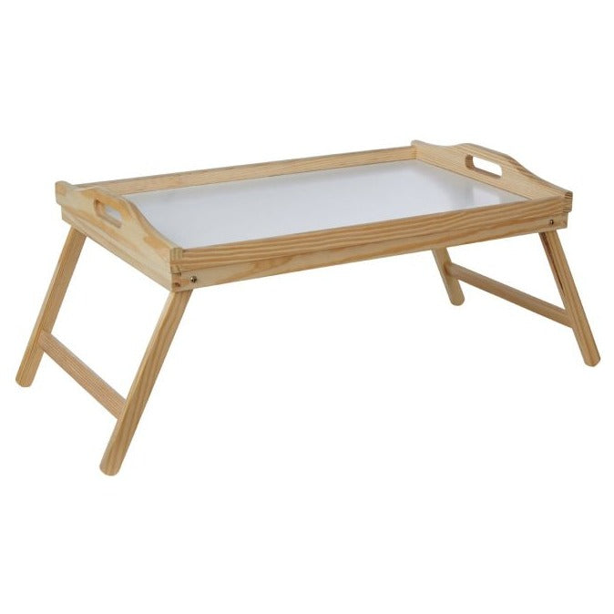 White Top Wooden Bed Tray