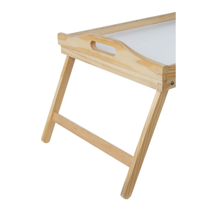 White Top Wooden Bed Tray