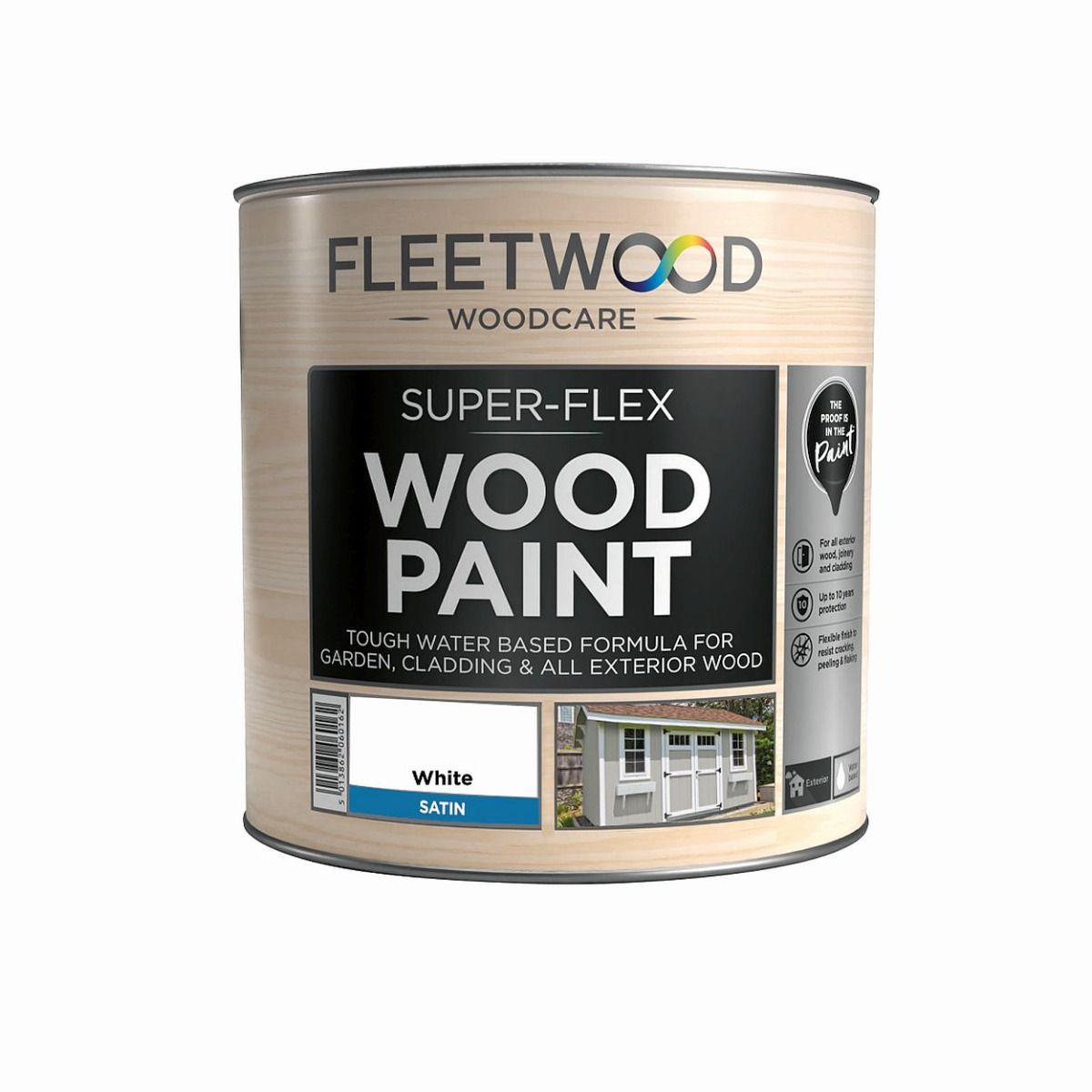 Fleetwood Super Flex Wood Paint - White Satin 1L