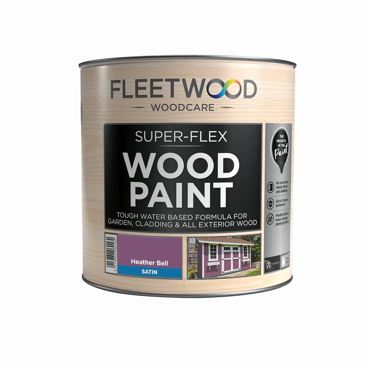 Fleetwood Super Flex Wood Paint - Heather Bell Satin 1L