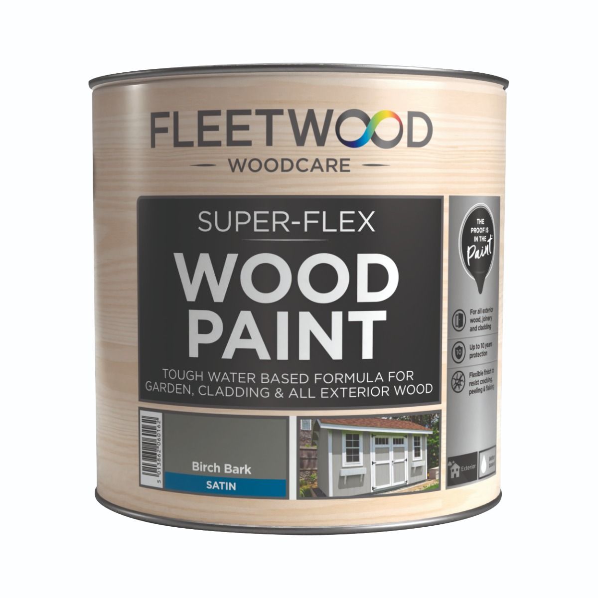 Fleetwood Super Flex Wood Paint - Birch Bark Satin 1L