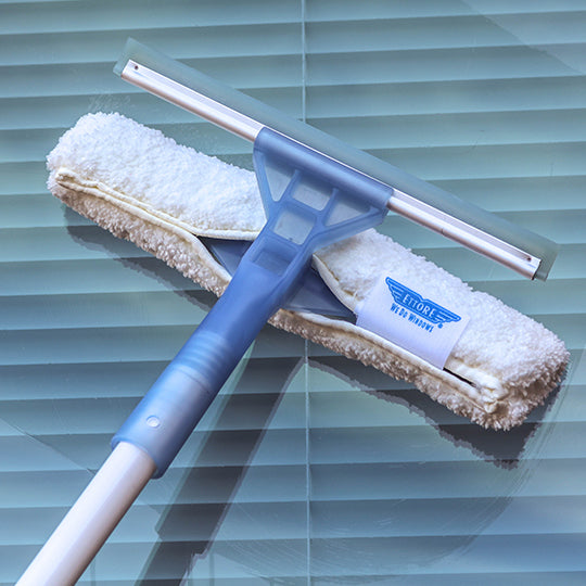 Ettore Extendable Window Wand Squeegee and Washer Combo-Tool