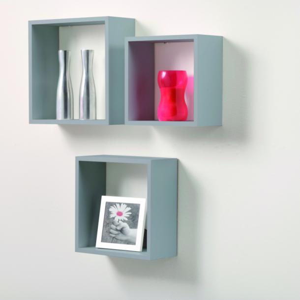 Duraline Triple cube shelf aluminium 12mm 30x30x12cm