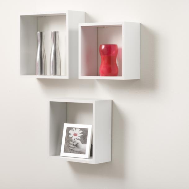 Duraline Triple Cube Shelf white 12mm 30x30x12cm