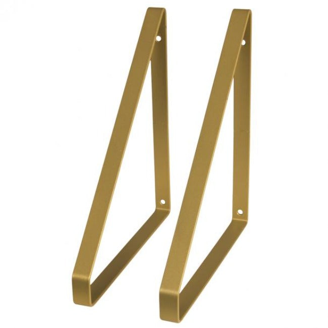 Duraline Shelf Bracket flat S/2 brass look 3mm 24x25,5cm