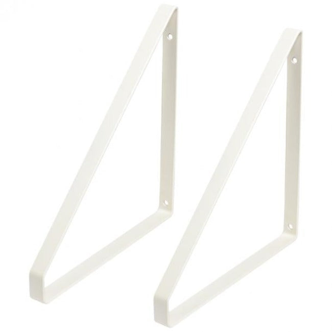 Duraline Shelf Bracket flat S/2 white 3mm 24x25,5cm