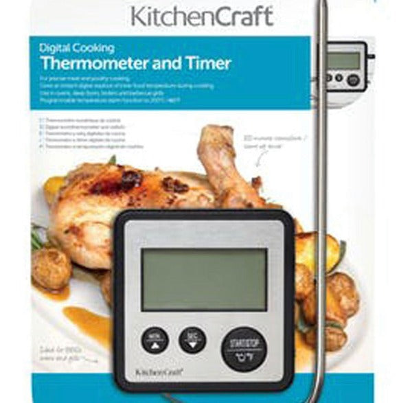 KitchenCraft Digital Cooking Thermometer and Timer