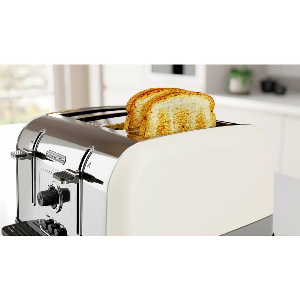 Morphy Richards Venture 4 Slice Toaster - Cream