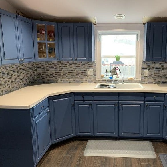 Deep Blue Beyond Paint All In One Kitchen Cabinet Paint from Smyths Homevalue.