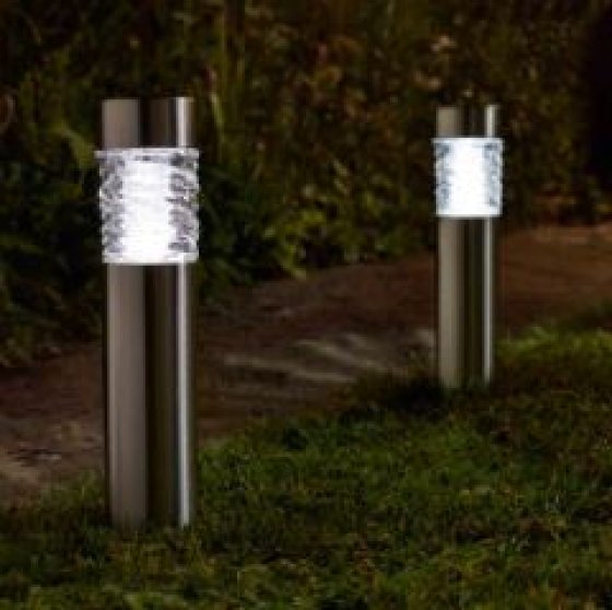 Stella Stainless Steel Solar Garden Bollard Light 4 Pack