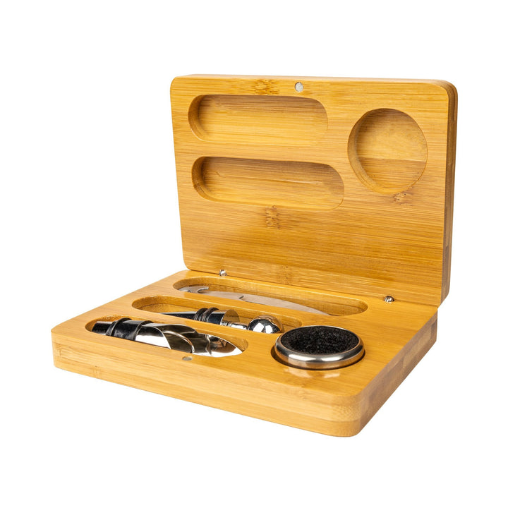 Grunwerg 5 Piece Wine Set with Wooden Gift Box