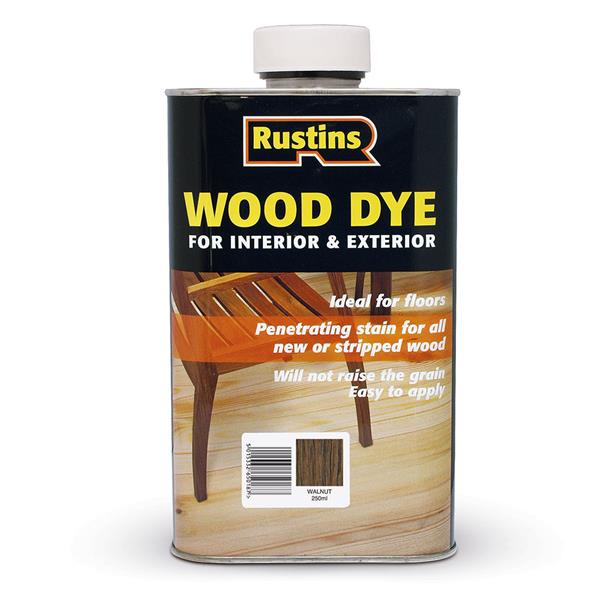 Rustins 250Ml Interior / Exterior Wood Dye - Walnut