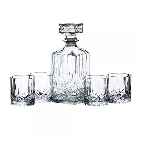 BarCraft Decanter Set 900ml Cut Glass Effect