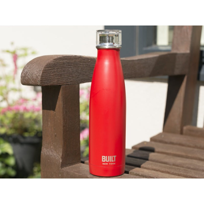 Built 500ml Double Walled Stainless Steel Water Bottle Red