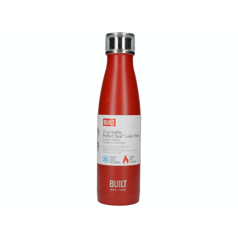 Built 500ml Double Walled Stainless Steel Water Bottle Red