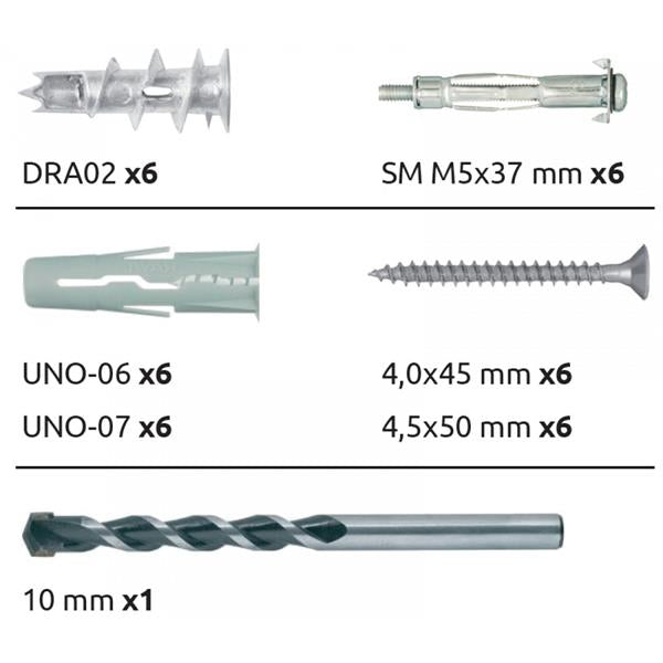 Rawlplug Bathroom Accessory Fixing Kit 37 Piece