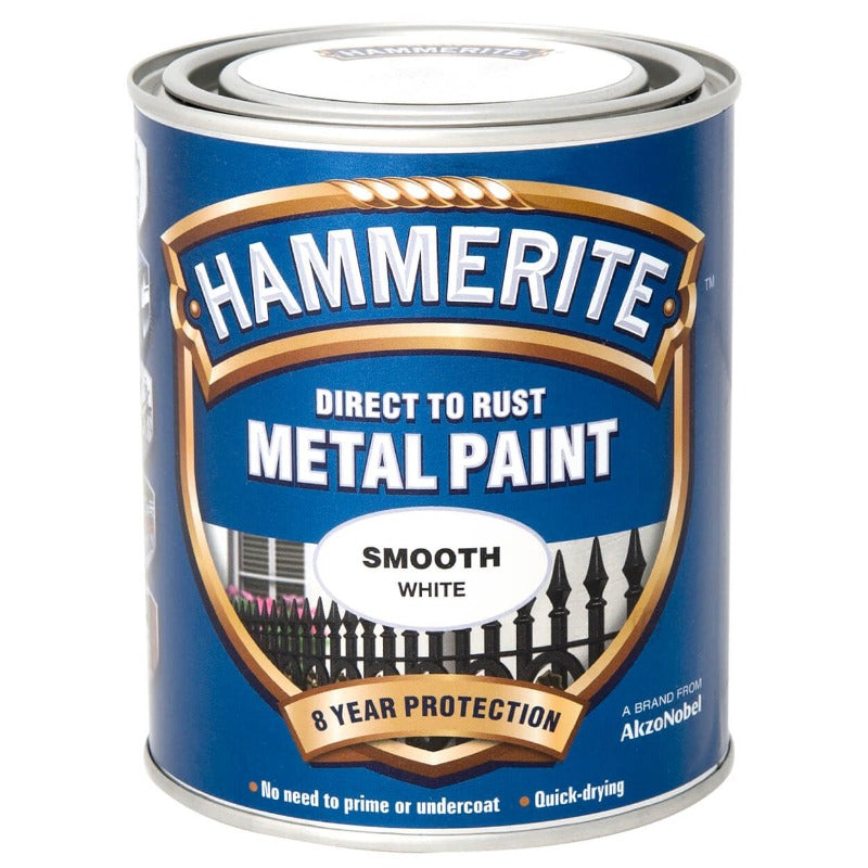 Hammerite Smooth White 250ml Direct to Metal Paint