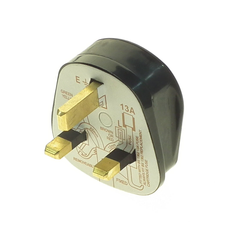 Powermaster Electrical 13 Amp 3 Pin Rubberised Plug Top