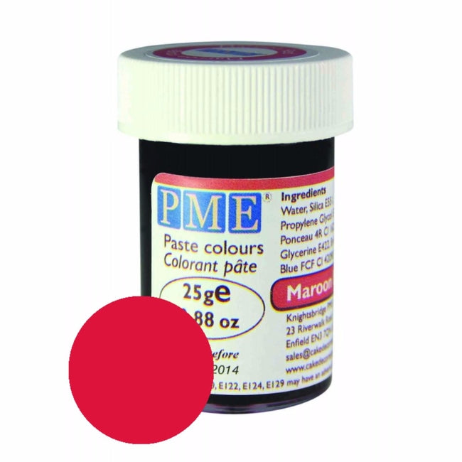 PME Food Colouring Paste Maroon Red