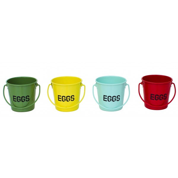 Set of 4 Bucket Egg Cups - Pastel Colours