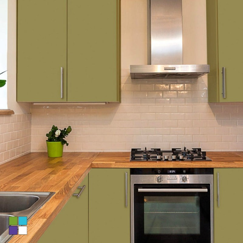 Sage Beyond Paint. All In One Sage Green Kitchen Cabinet Paint from Smyths Homevalue.