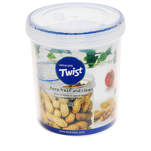 Lock & Lock 1Ltr Twist Lock Round Container