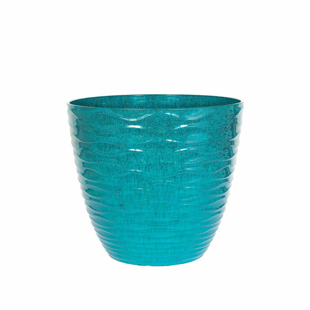 Windermere Glazed Planter Teal 38cm