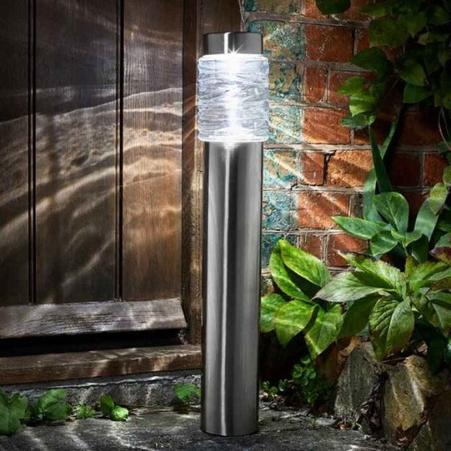 20 Lumen Jumbo Bollard Stainless Steel Solar Garden Light