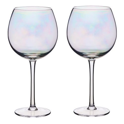 BarCraft Set of Two Iridescent Gin Glasses