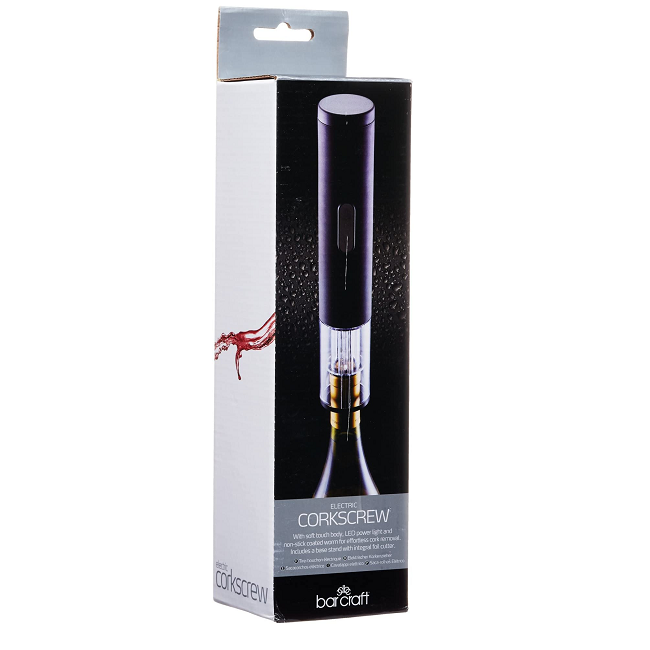 BarCraft Electric Corkscrew With Foil Cutter