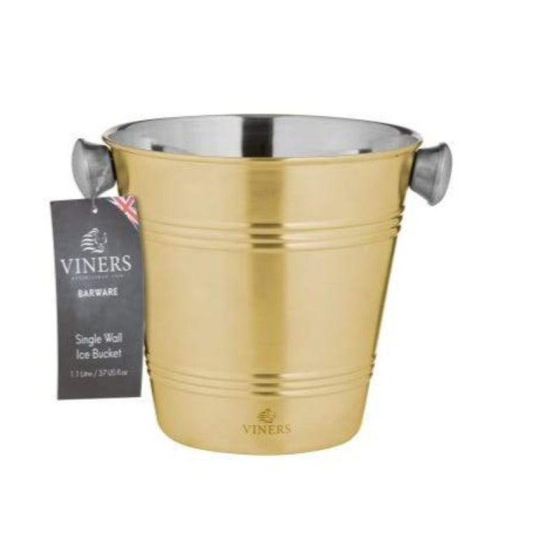 Viners Barware 1L Gold Single Wall Ice Bucket