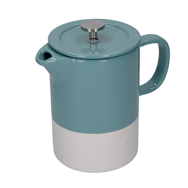 La Cafetière Barcelona Retro Blue 6 Cup Ceramic Cafetiere