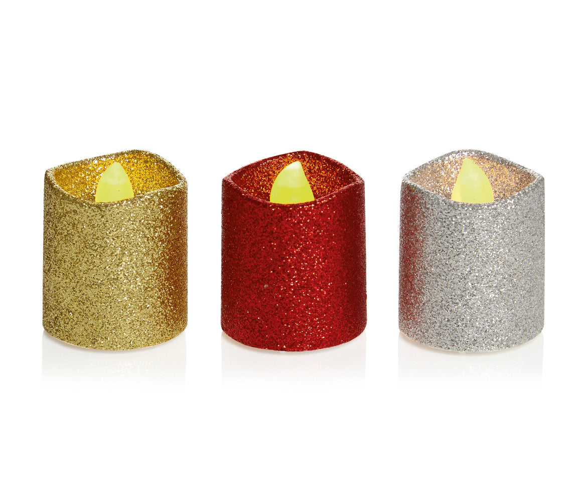 FLICKERING GLITTER VOTIVES