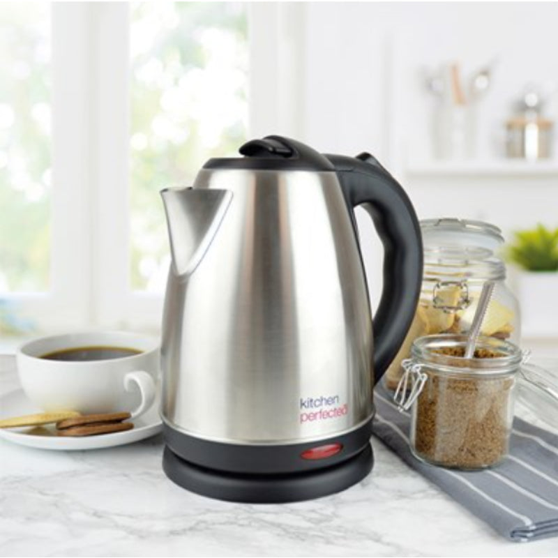 KitchenPerfected 1.7Ltr 360 3Kw Fast Boil Cordless Kettle - Brushed Steel