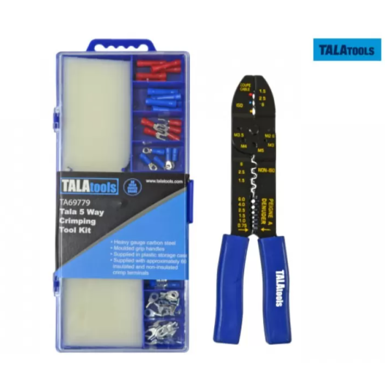 TALA Tools 5-Way Crimping Tool Kit