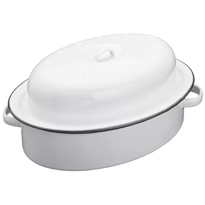 Living Nostalgia Enamel Oval Roaster 30cm