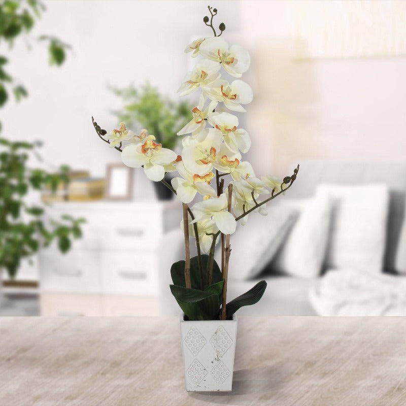 Nearly Natural Artificial Orchid White