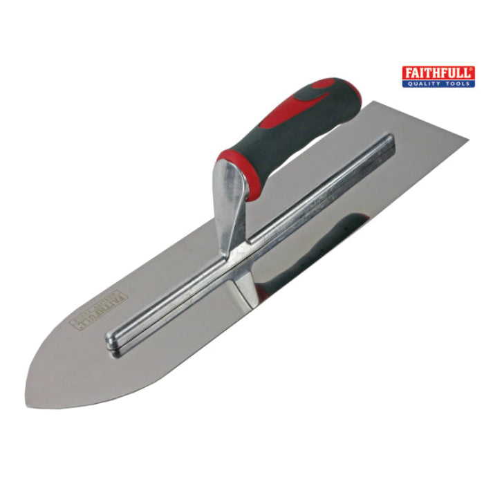 Flooring Trowel Stainless Steel Soft Grip Handle 16 x 4inch