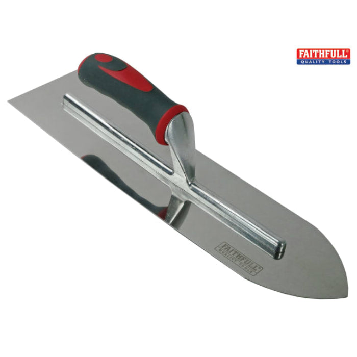 Flooring Trowel Stainless Steel Soft Grip Handle 16 x 4inch