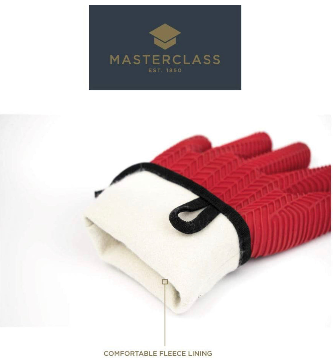 MasterClass Fleece Lined Silicone Oven Glove