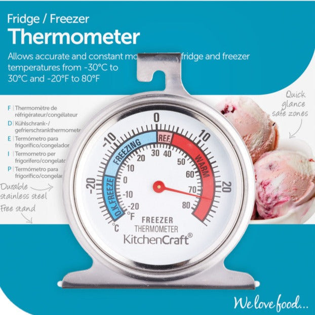 KitchenCraft Stainless Steel Fridge Thermometer