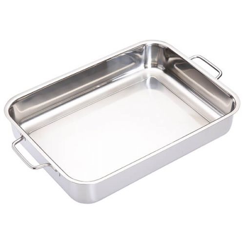 MasterClass Stainless Steel Heavy Duty 37cm x 27cm Roasting Pan