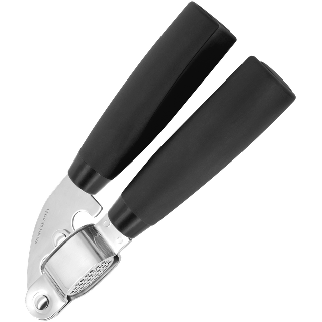 Stellar Garlic Press, Stainless Steel, Black