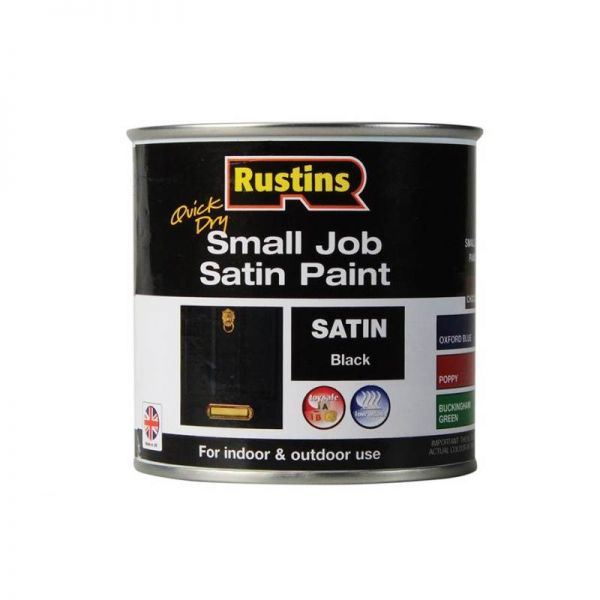 Rustins Small Job Satin Black Q/D 250Ml