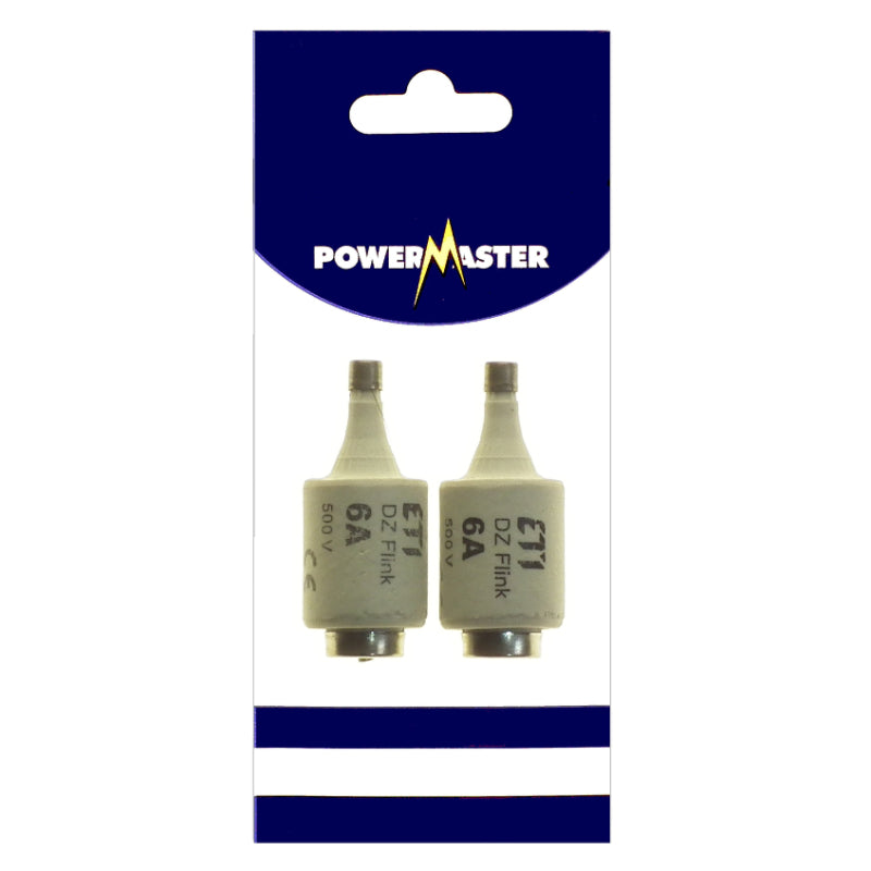 Powermaster Electrical 6 Amp DZ2 Fuses - Pack of 2