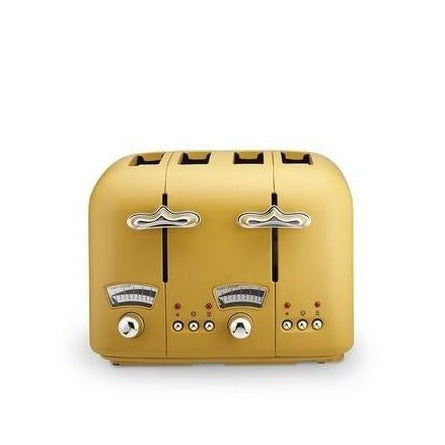 DeLonghi Argento Silva Yellow 4 Slice Toaster