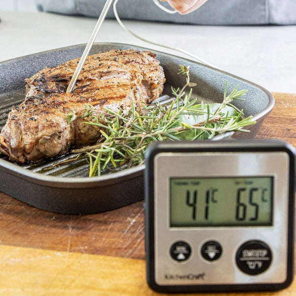 KitchenCraft Digital Cooking Thermometer and Timer